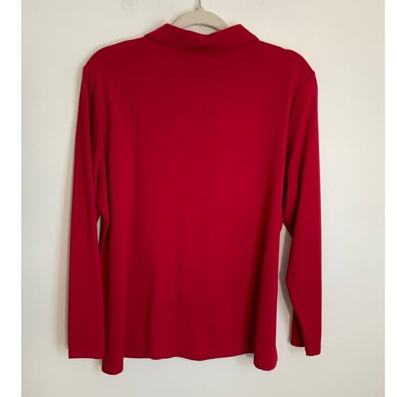 Renuar Buttery Soft Red Polo shirt NWT size xl - Picture 3 of 5